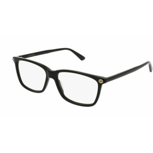 Gucci GG 0094 O 001 Rectangular Shape Black Eyeglasses