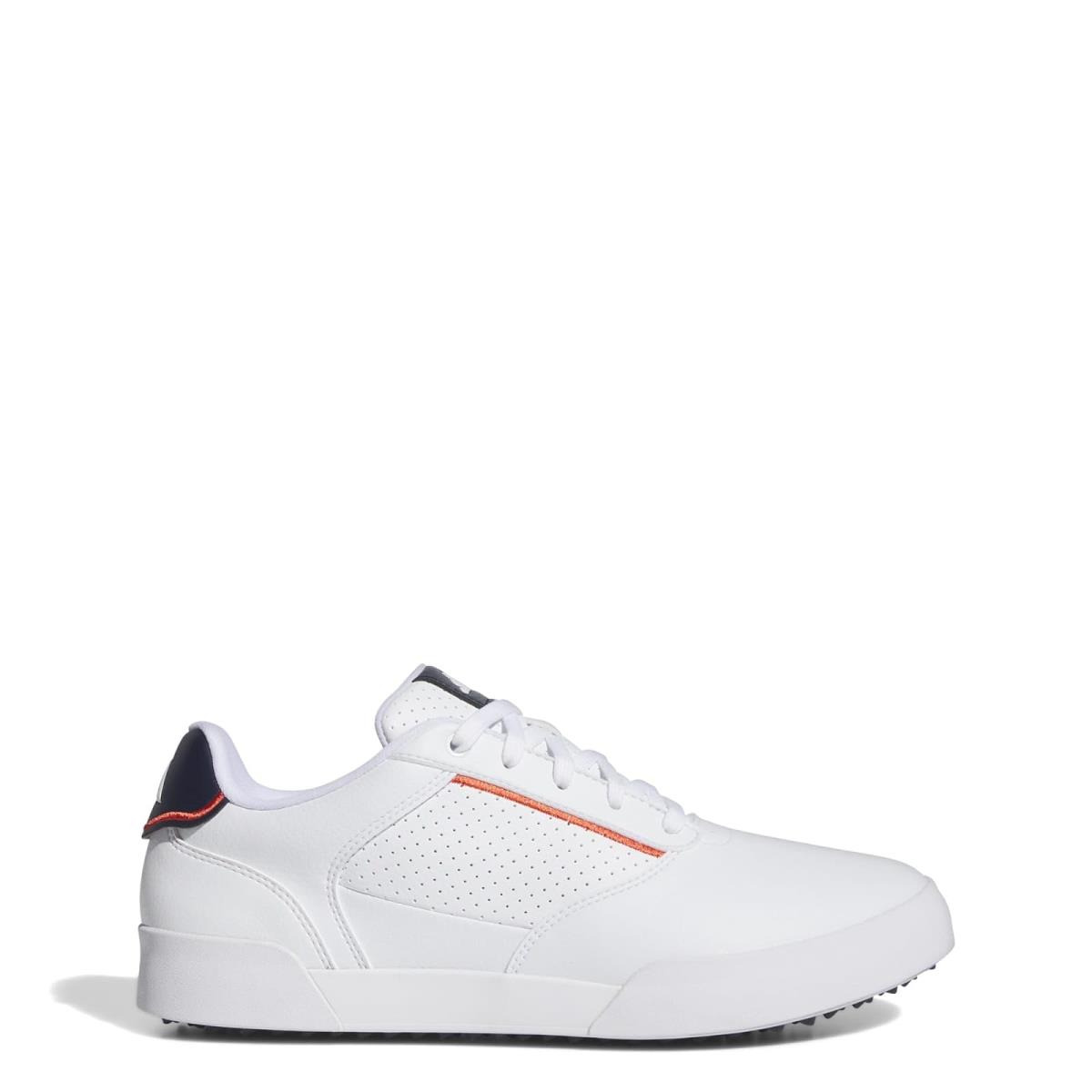 Man`s Sneakers Athletic Shoes Adidas Golf Retrocross Spikeless Golf Shoes Footwear White/Footwear White/Collegiate Navy
