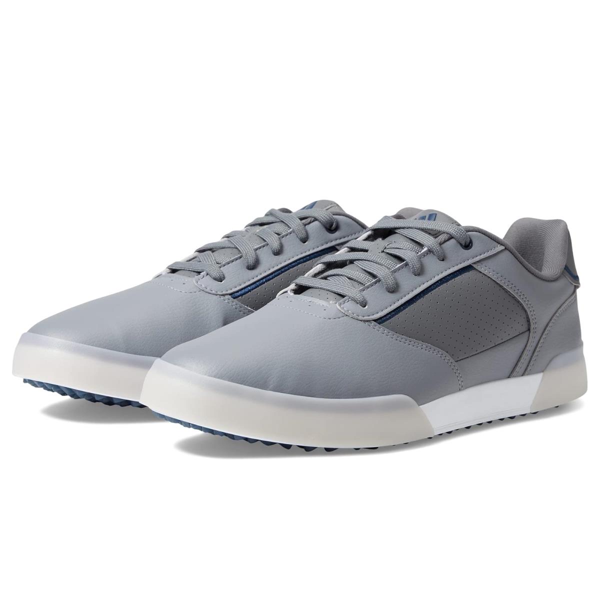 Man`s Sneakers Athletic Shoes Adidas Golf Retrocross Spikeless Golf Shoes Grey Three/Crew Navy/Grey Four