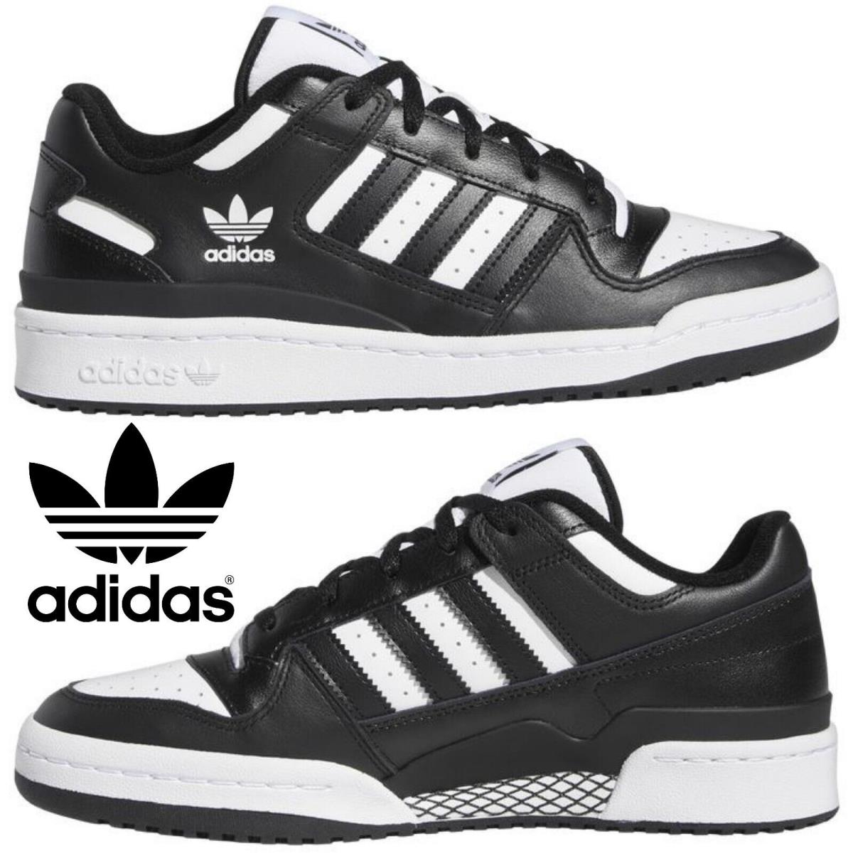Adidas Originals Forum Low Men`s Sneakers Comfort Sport Casual Shoes Black White