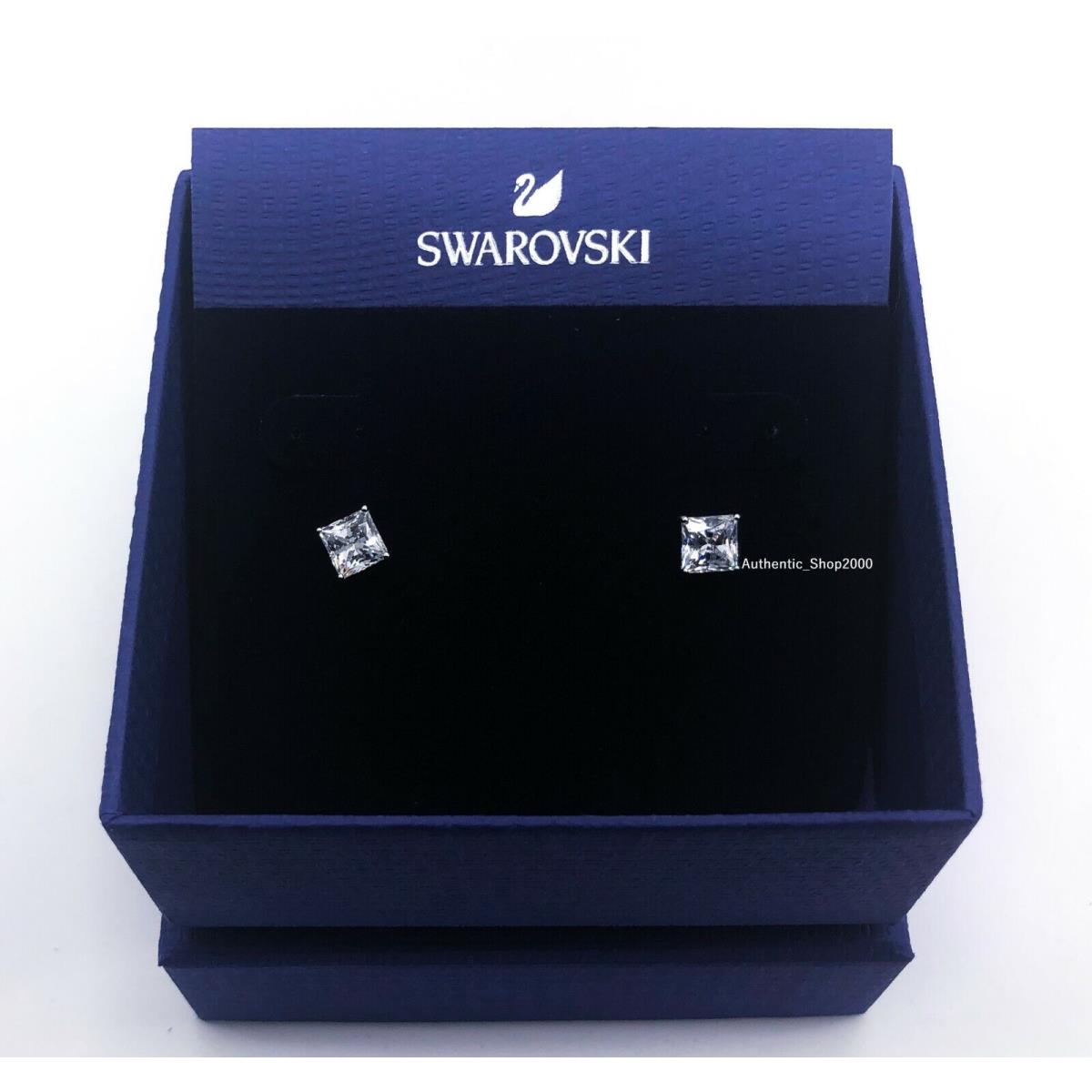 Swarovski Brand Attract White Rhodium Sparkle Pierced Stud Earrings 5430365