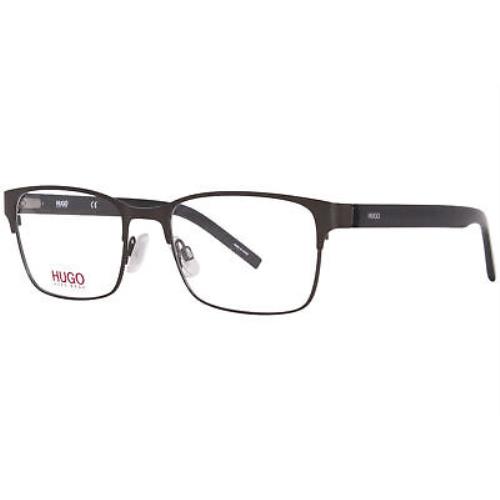 Hugo Boss HG-1114 Svk Eyeglasses Men`s Ruthenium Full Rim Square Shape 56mm
