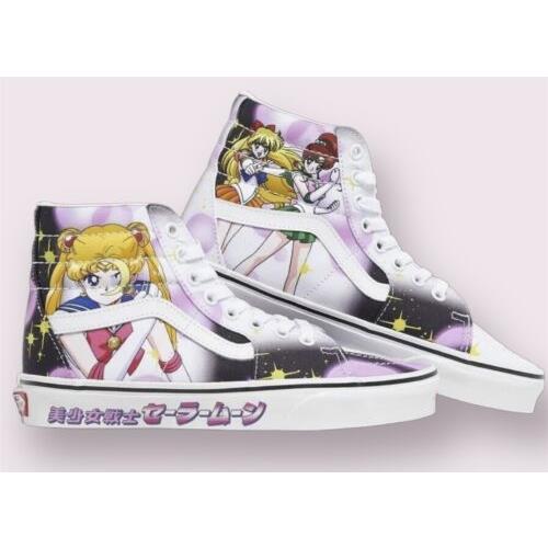 Vans X Sailor Moon SK8-HI Stack Shoes `pink` - VN0A7Q5NB9P Mens Size 13