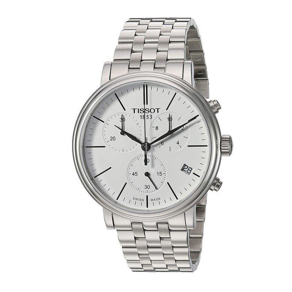 Tissot Carson Premium Chrono White Dial Steel Men`s Watch T1224171101100