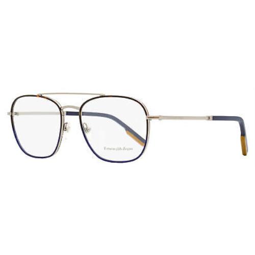 Ermenegildo Zegna Rectangular Eyeglasses EZ5183 014 Ruthenium/blue 56mm