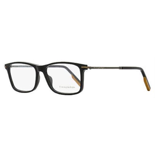 Ermenegildo Zegna Rectangular Eyeglasses EZ5185 001 Black/gunmetal 57mm