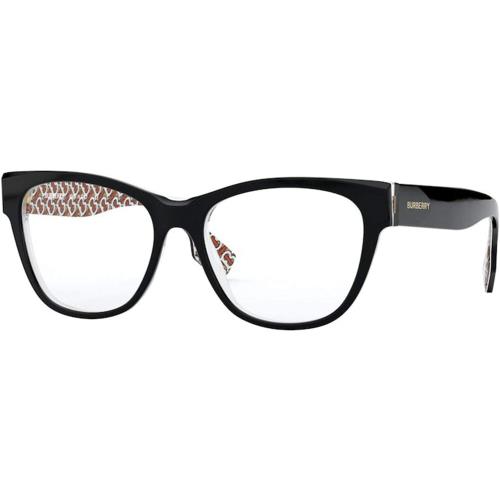 Burberry Eyeglasses BE2301F 3822 53mm Black/print Tb Red / Demo Lens