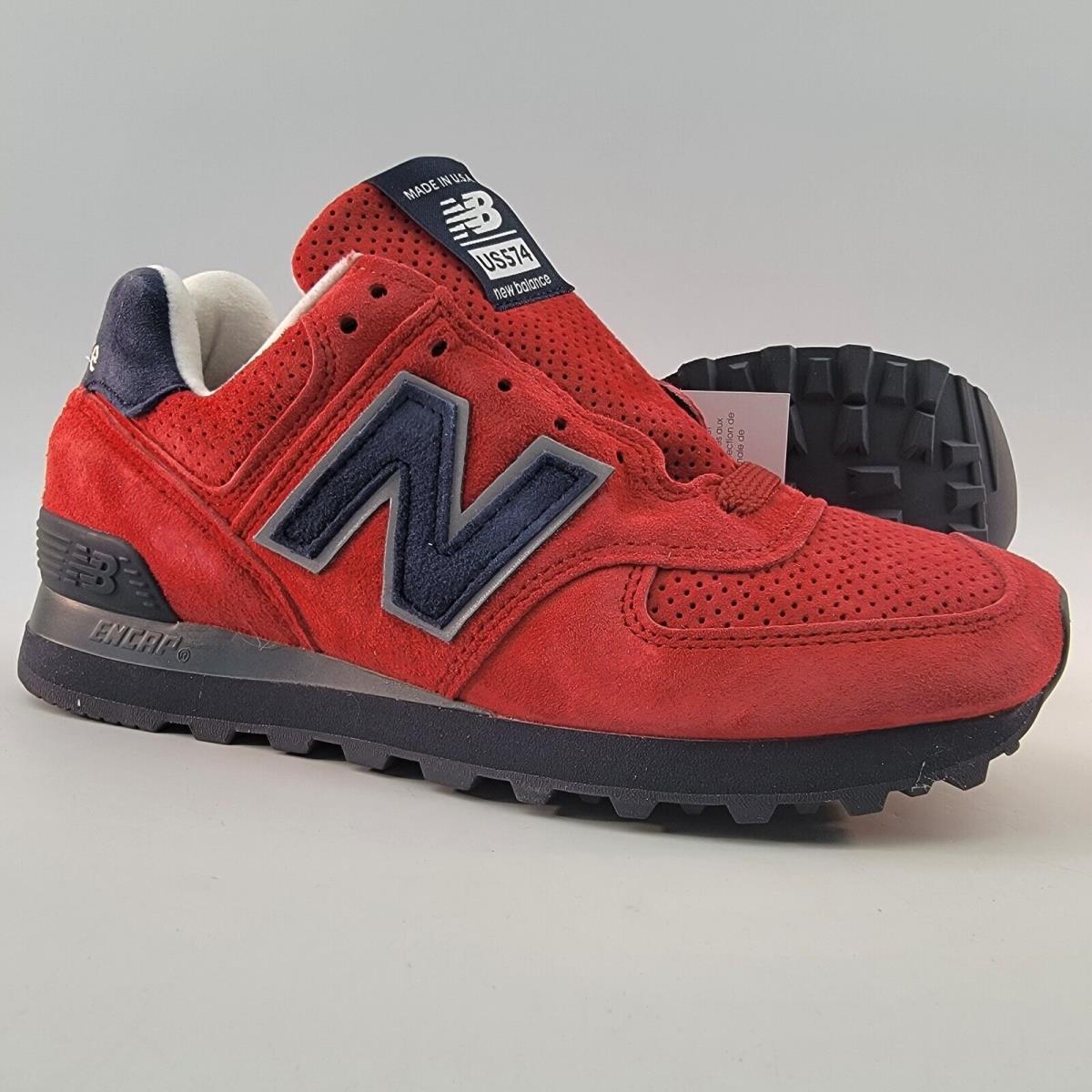 New Balance 574 Made In Usa Running Shoes Red Blue US574XAD Mens 5.5 D US 38 EU