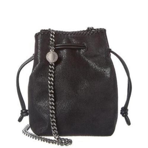 Stella Mccartney Bucket Falabella Micro Black Faux Leather Shoulder Bag