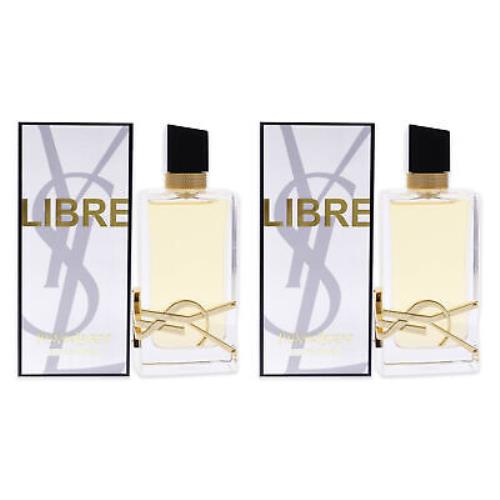 Libre by Yves Saint Laurent For Women - 3 oz Edp Spray - Pack of 2