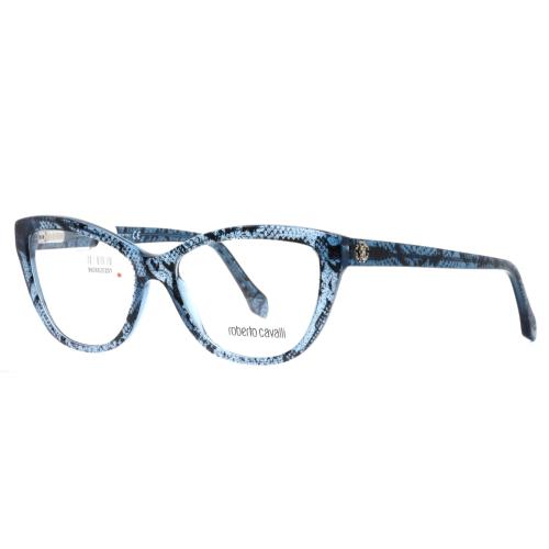 Roberto Cavalli Algieba 092 Blue Womens Cat Eye Full Rim Eyeglasses 54-15-140