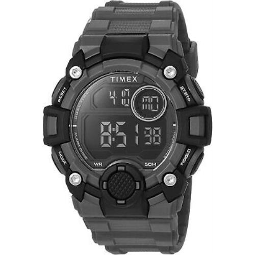 Timex TW5M27500 Men`s Sport Digital Chronograph Watch Grey Resin Band