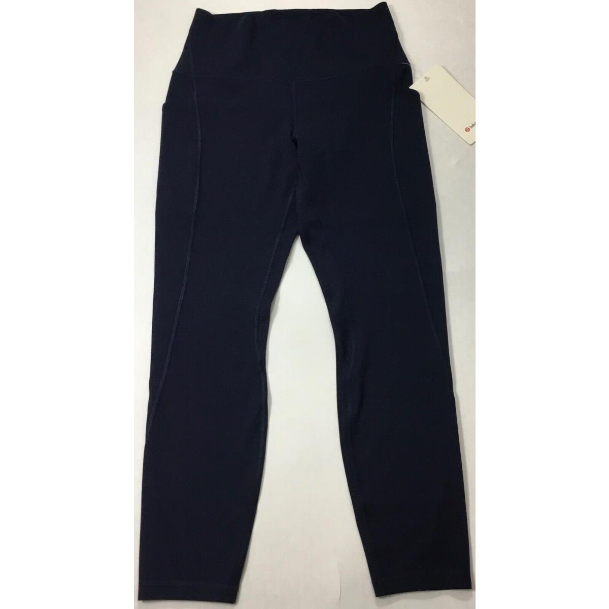 Lululemon Women`s Align Pant 25 Pockets Nulu LW5DCES Trnv Navy Blue Size 14