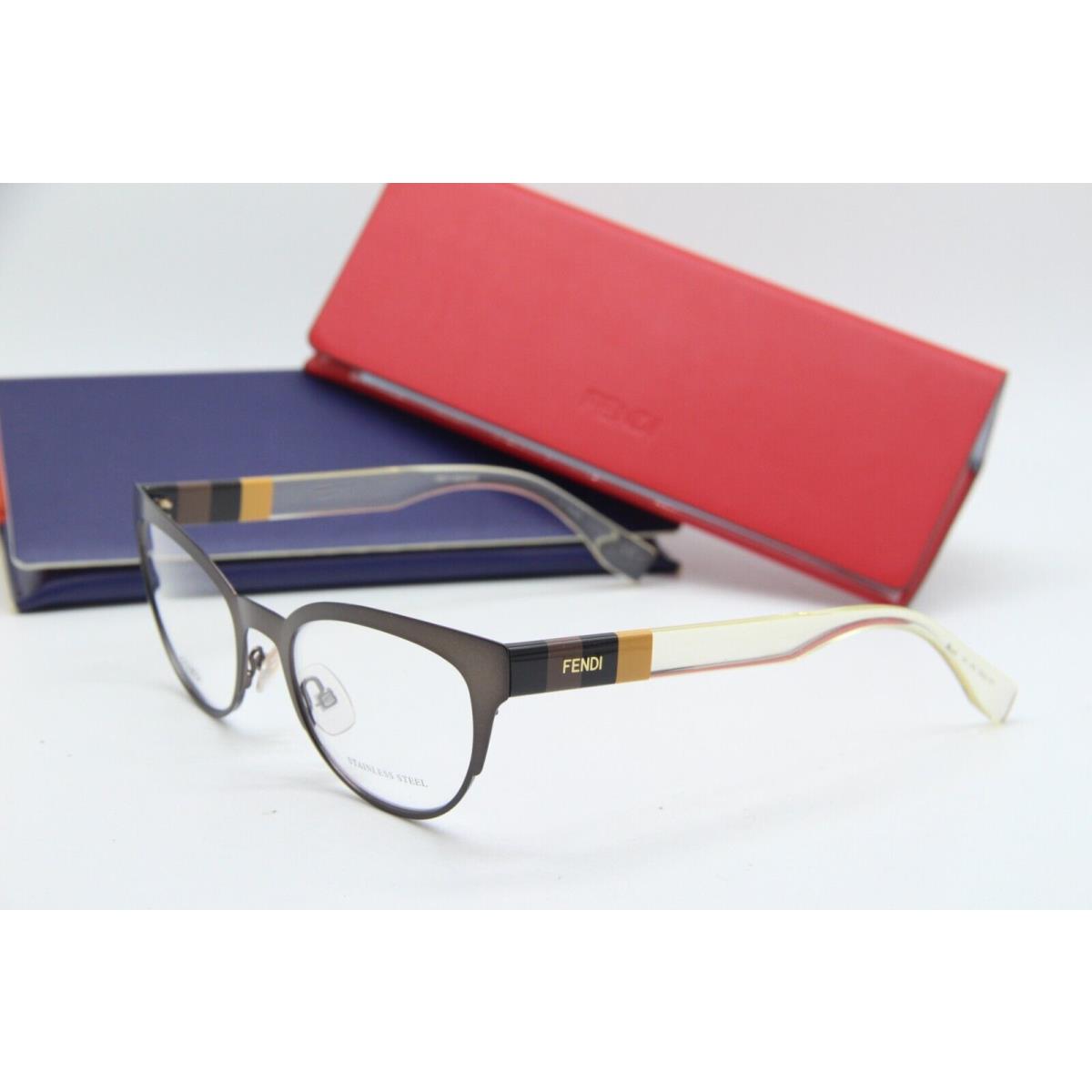 Fendi FF 0081 E1H Brown Eyeglasses W/case 52-20