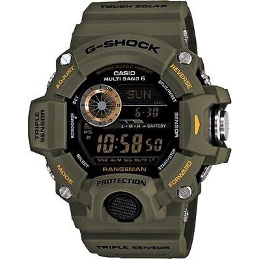 Casio G-shock GW9400-3 Atomic Watch Rangeman Military Triple Sensor Tactical