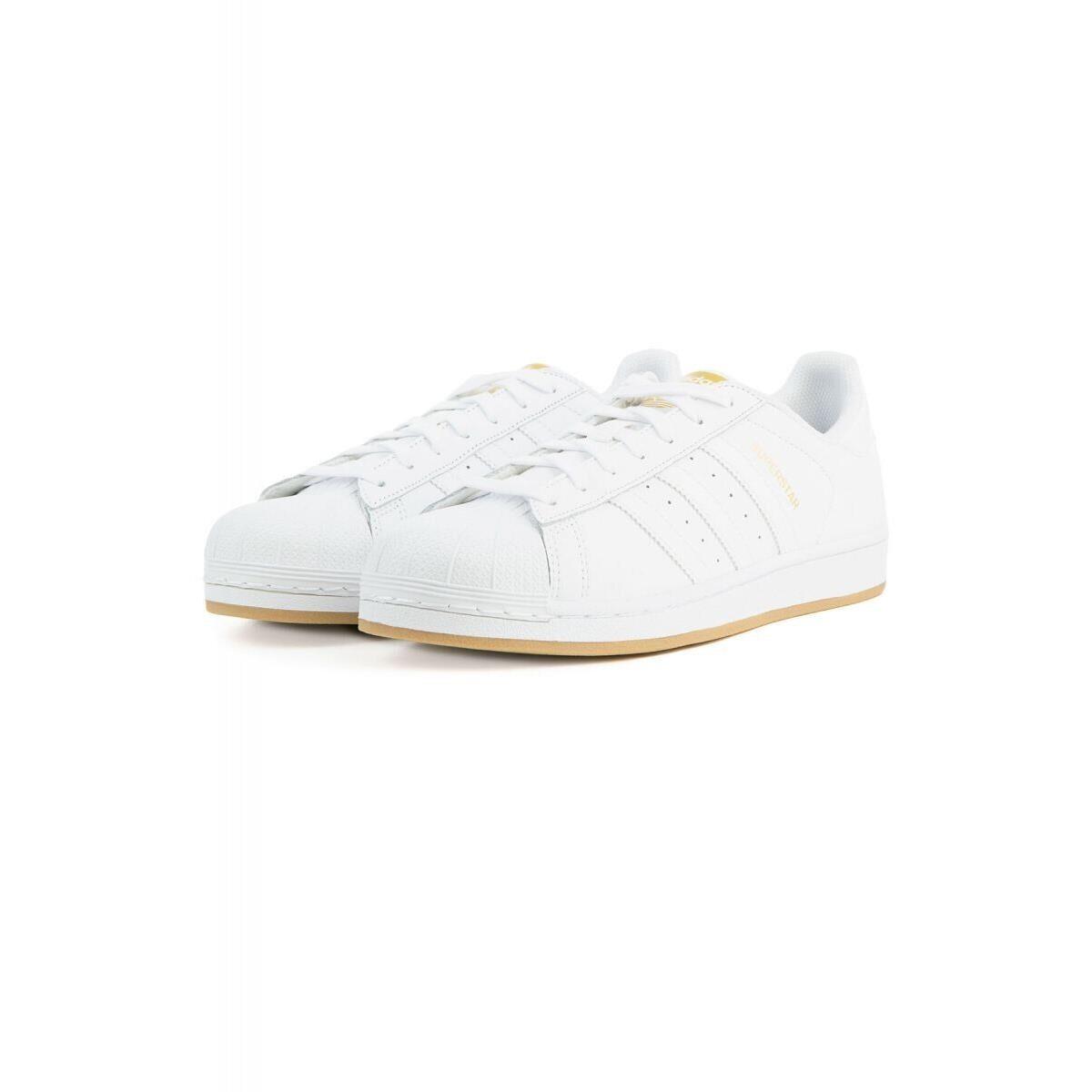 Adidas Superstar BY4357 Men`s White/gold Leather Sneaker Shoes Size 12 HS4679