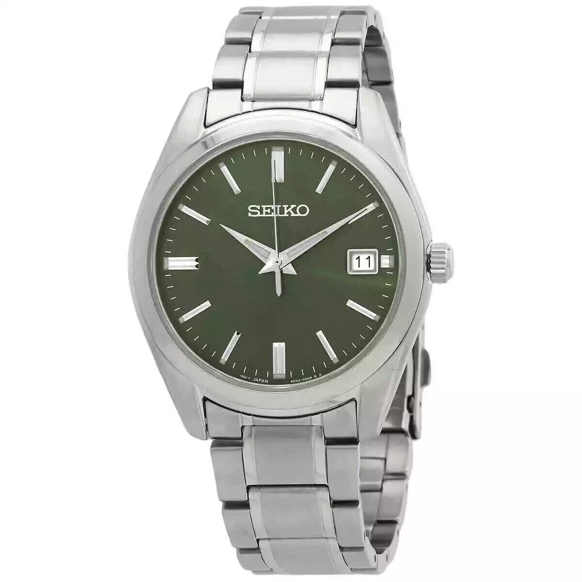 Seiko Men`s Quartz Green Dial Watch - SUR527P1