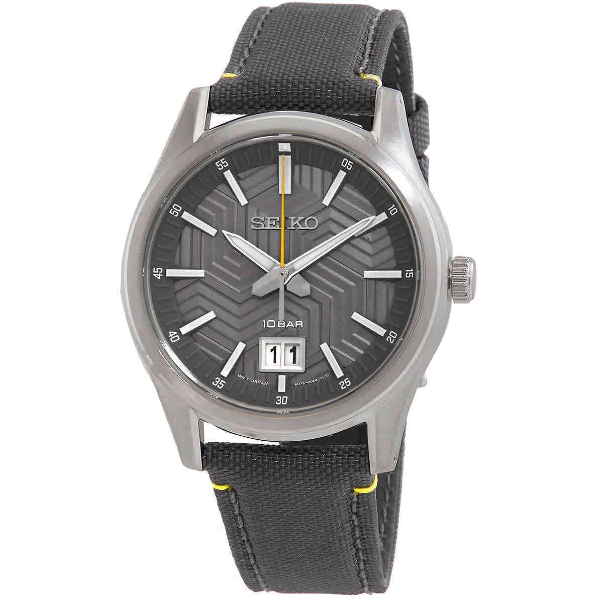 Seiko Conceptual Regular Quartz Grey Dial Men`s Watch SUR543P1 - Dial: Gray, Band: Gray, Bezel: Silver