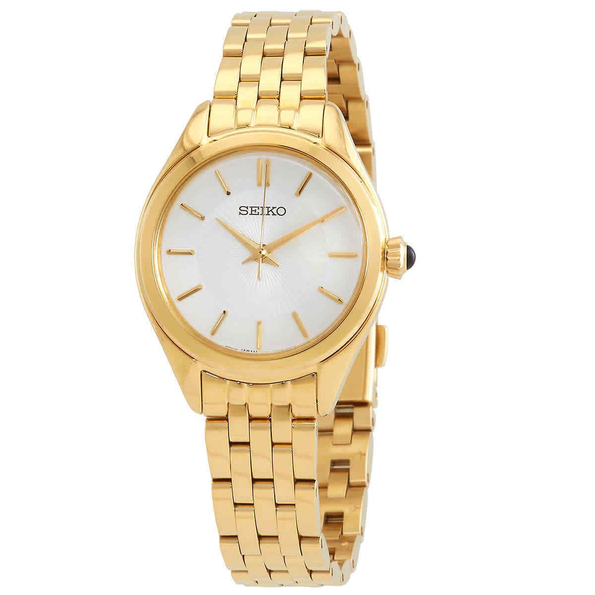 Seiko Quartz White Dial Ladies Watch SUR538