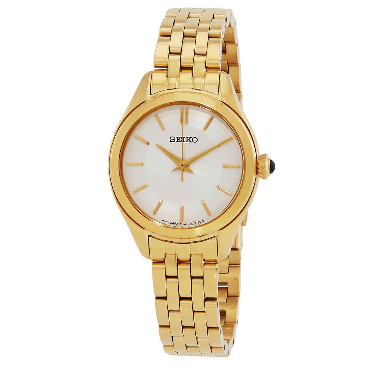 Seiko Quartz White Dial Ladies Watch SUR538P1