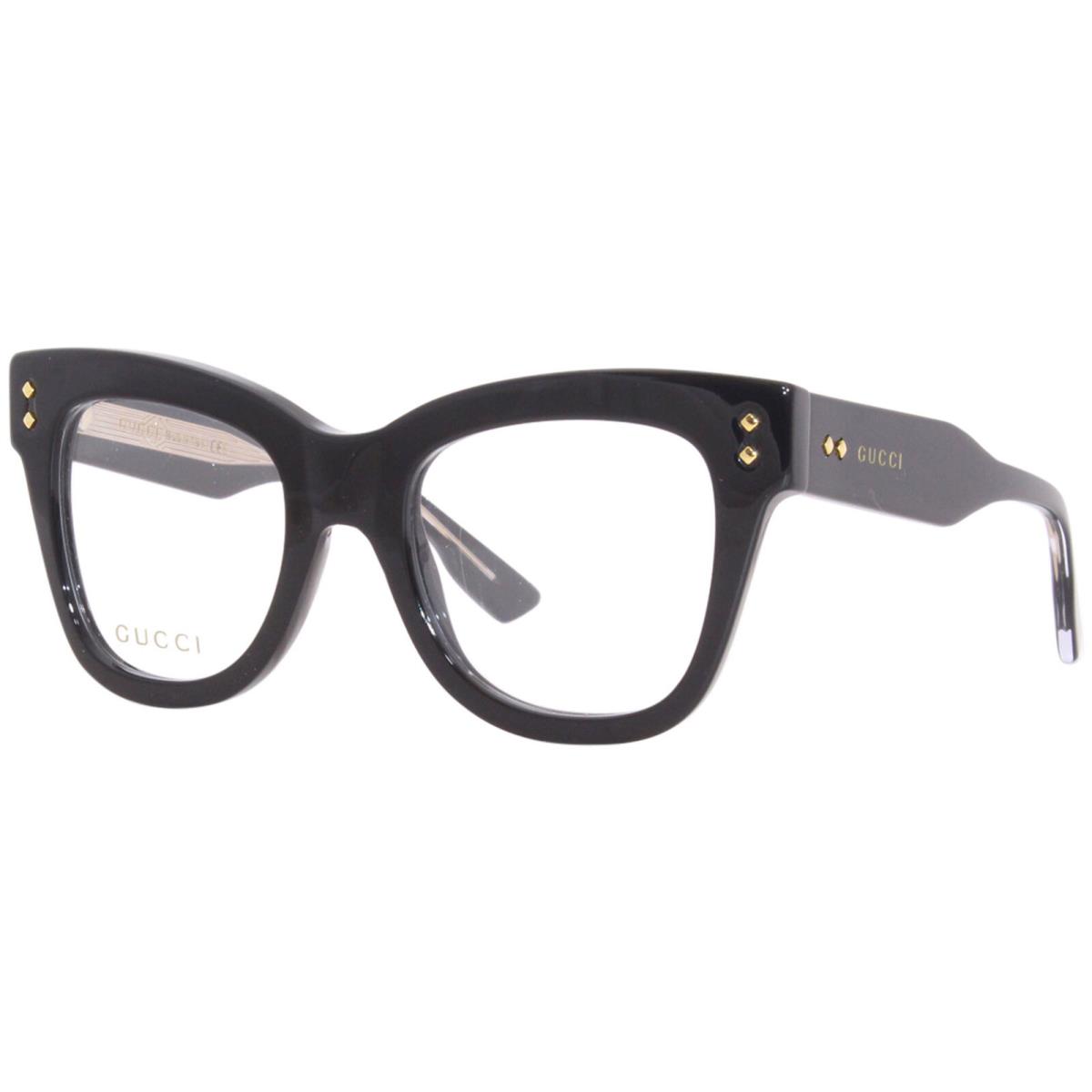 Gucci GG1082O 001 Eyeglasses Frame Women`s Black Full Rim Cat Eye 50-mm