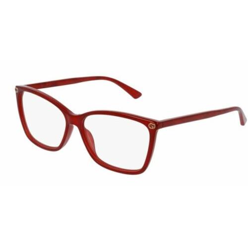 Gucci GG 0025 O 004 Red Eyeglasses