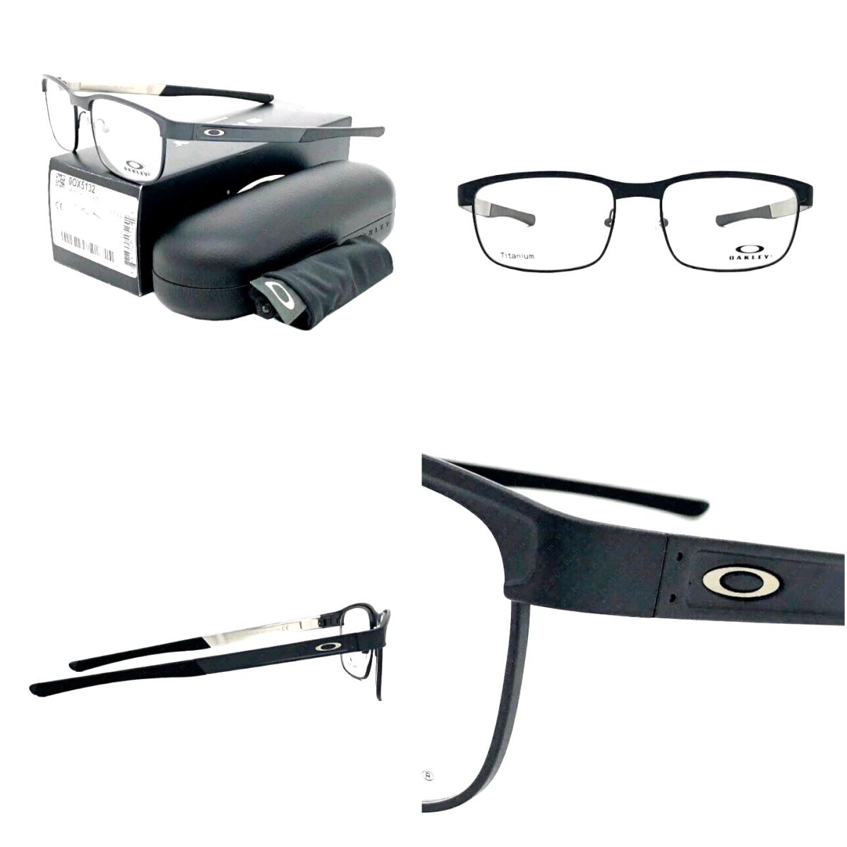 Oakley Titanium Eyeglasses Surface Plate OX5132-0754 54-18 Satin Steel Frame