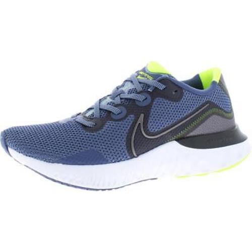 Nike Mens Renew Run Blue Knit Running Shoes Sneakers 11 Medium D Bhfo 1503