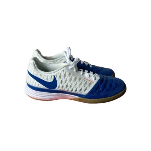 Nike Lunar Gato IC Sail Blue Jay Gum Indoor Soccer Shoes 580456-100 Mens 10