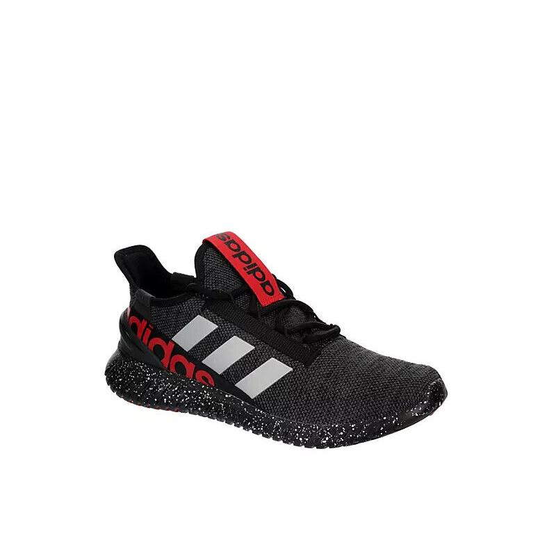 Adidas Kaptir 2.0 Ortholite Cloudfoam Men`s Athletic Running Low Top Shoes Black/Light Gray/Red
