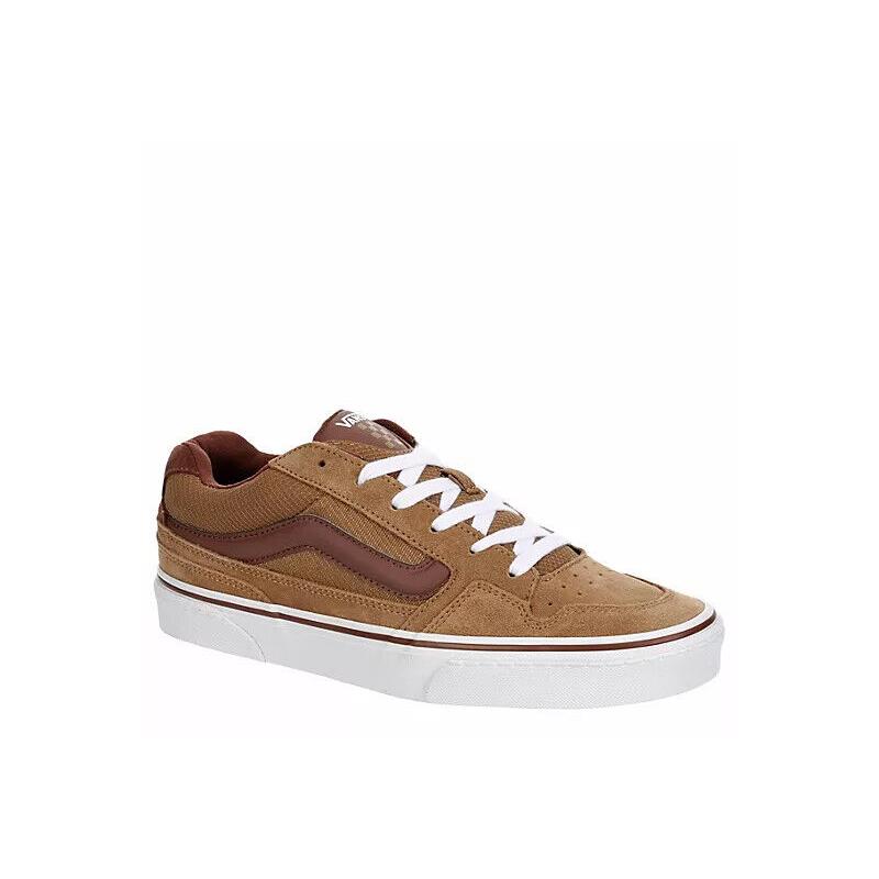 Vans Caldrone Waffle Low Men`s Canvas Casual Skate Sneakers Shoes Brown