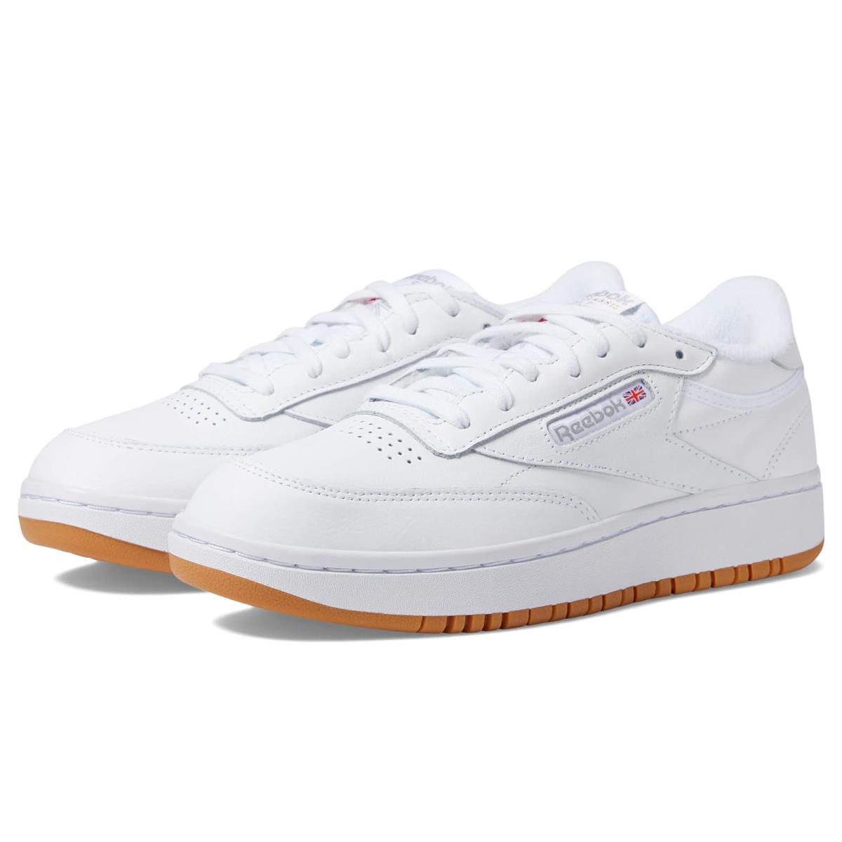 Woman`s Sneakers Athletic Shoes Reebok Lifestyle Club C Double White/Gum