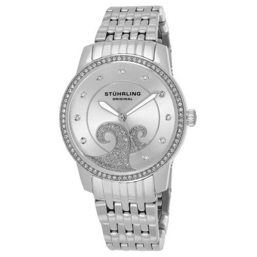Stuhrling 569.01 569 01 Coronet Quartz Crystal Accented Bracelet Womens Watch