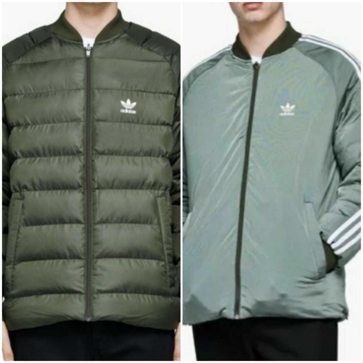 Adidas Originals Winter Zip Jacket Coat Olive Small Puf Sst Superstar Reversible