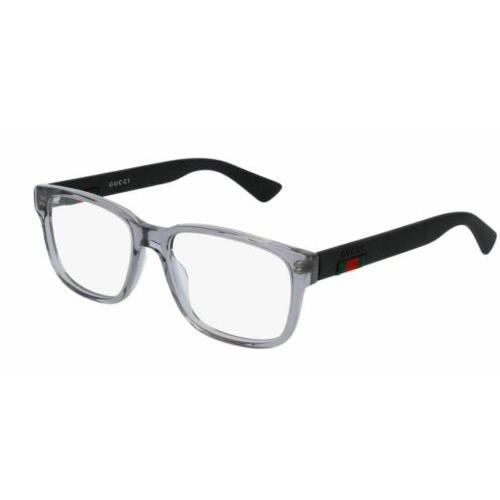 Gucci GG 0011 O 007 Classic Rectangular Grey/black Eyeglasses