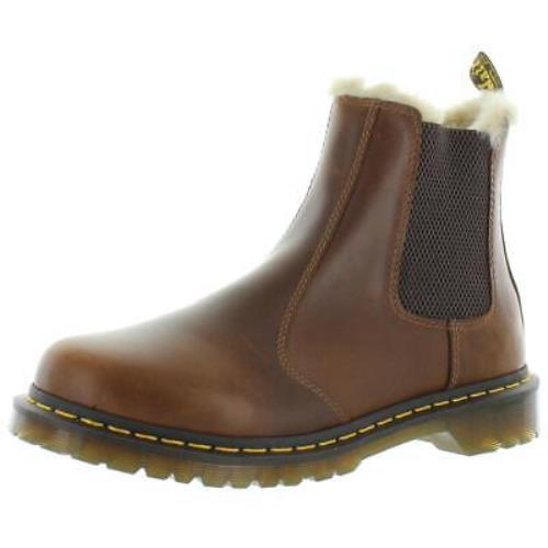 Dr. Martens Womens Leonore Brown Chelsea Boots Shoes 8 Medium B M Bhfo 5813