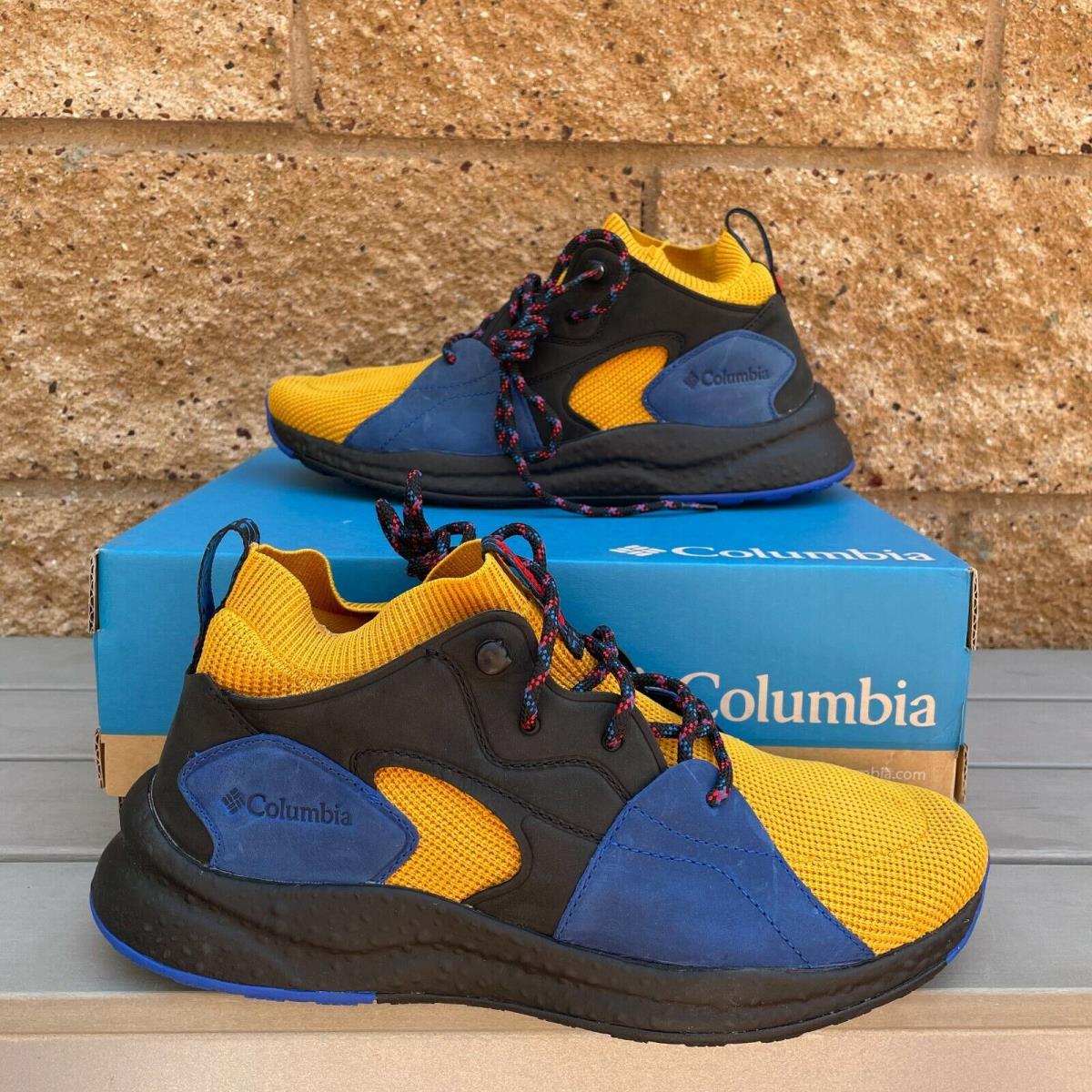 Columbia Sh/ft Outdry Mid Men`s Yellow/blue Classic Outdoor Shoes 1865071-705