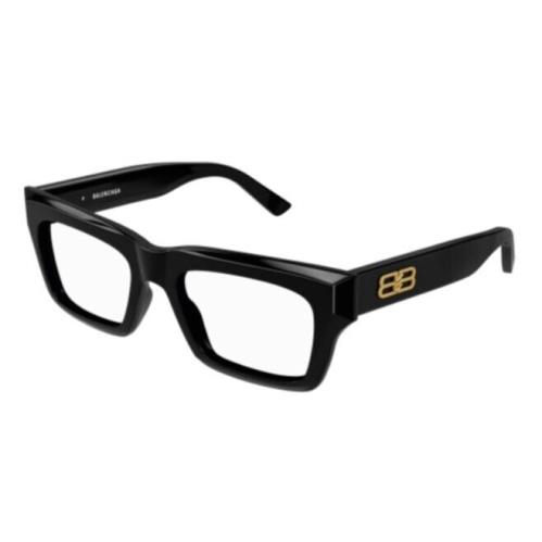 Balenciaga BB0240O-001 Black Rectangle Unisex Eyeglasses