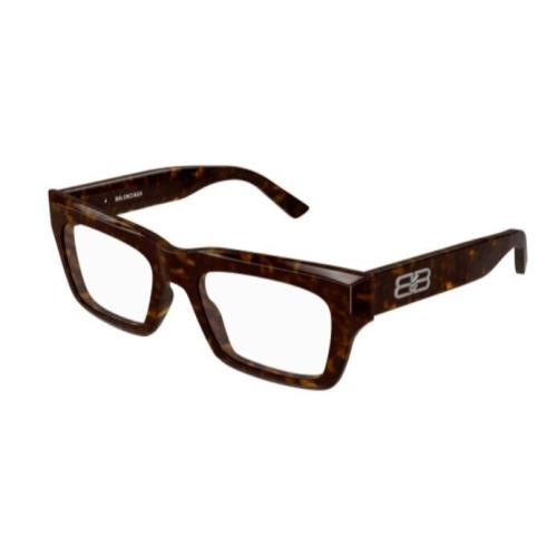 Balenciaga BB0240O-002 Havana Rectangle Unisex Eyeglasses