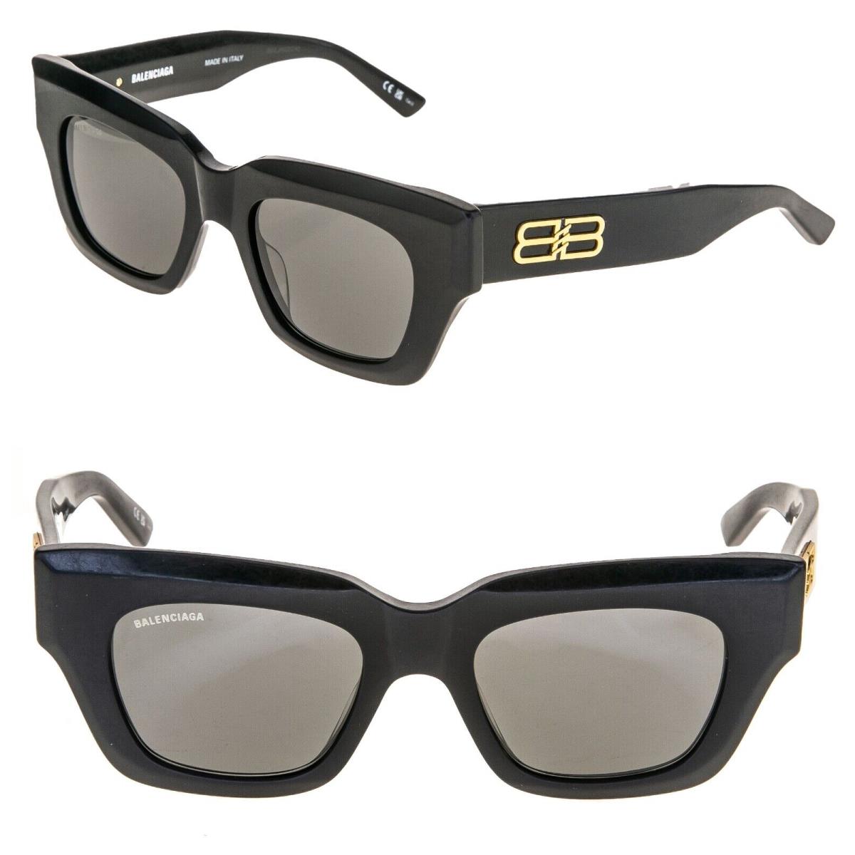 Balenciaga 0234 Black 001 Fashion Logo Worn Out Effect Sunglasses BB0234S