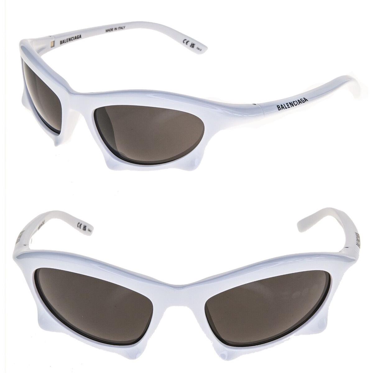 Balenciaga Bat 0229 White 004 Fashion Demna Angular Wrap Sunglasses BB0229S