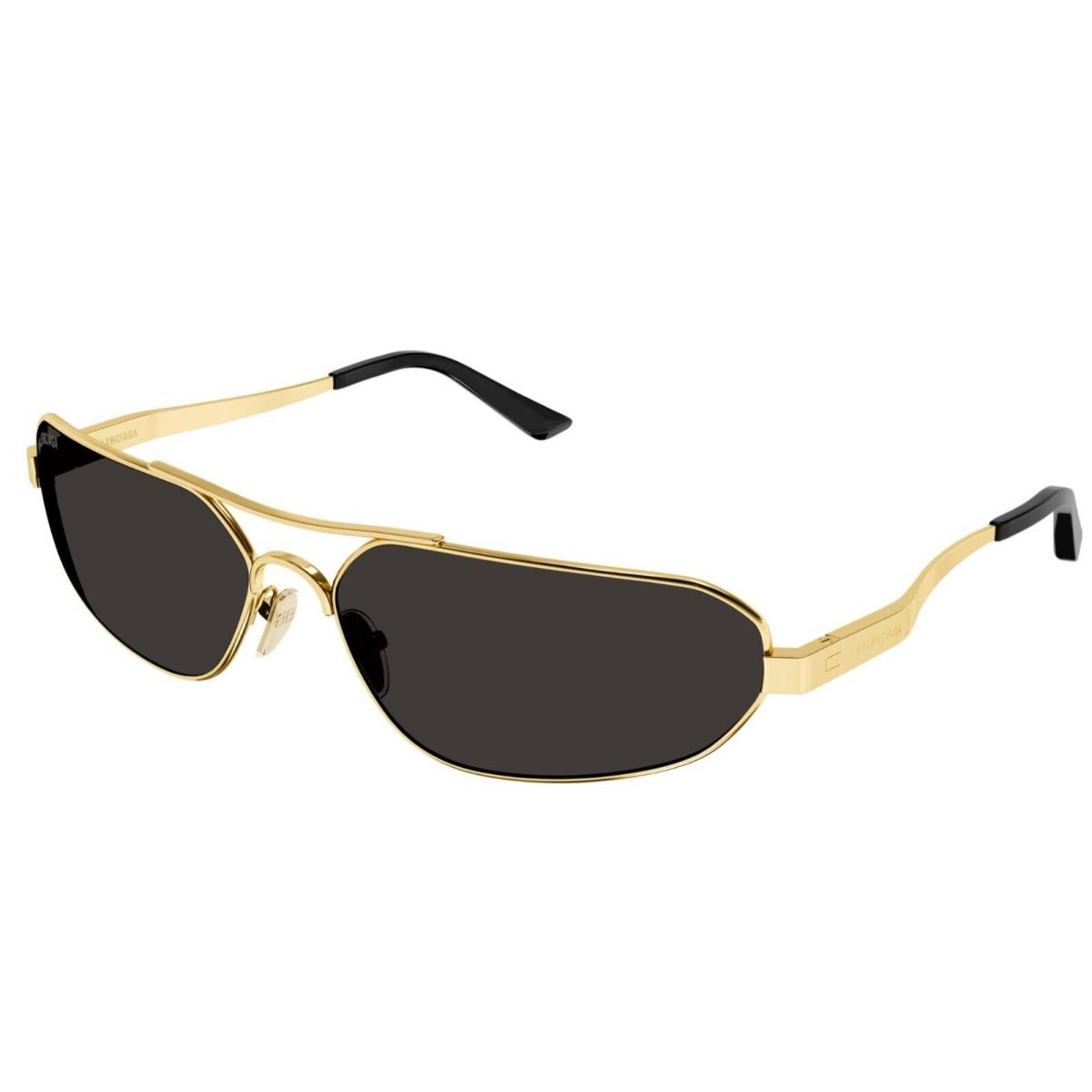 Balenciaga BB0227S-001 Gold/grey Rectangle Men`s Sunglasses