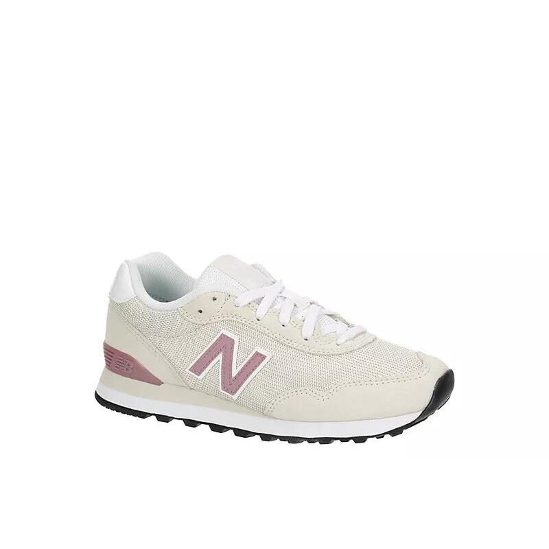 New Balance 515 V3 Women`s Suede/mesh Athletic Running Low Top Training Shoes Off White/Blush Logo