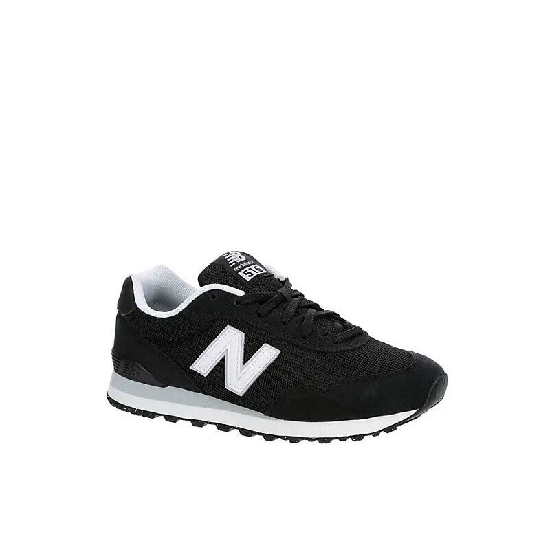 New Balance 515 Men`s Suede Athletic Running Low Top Training Shoes Sneakers Black/White Logo