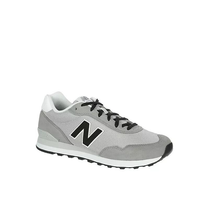 New Balance 515 Men`s Suede Athletic Running Low Top Training Shoes Sneakers Gray/Black Logo