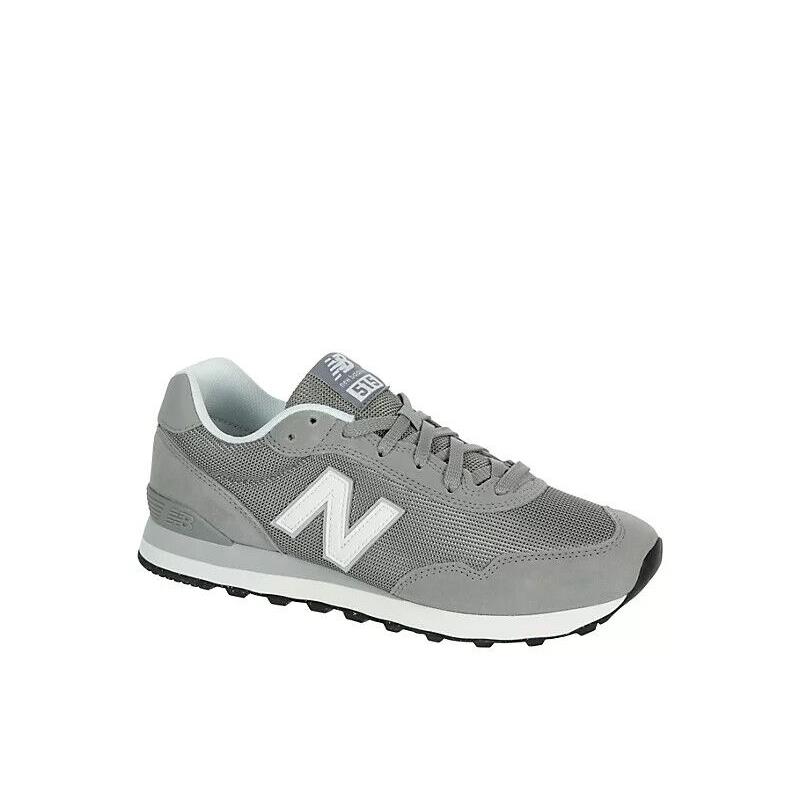 New Balance 515 Men`s Suede Athletic Running Low Top Training Shoes Sneakers Light Gray/White Logo