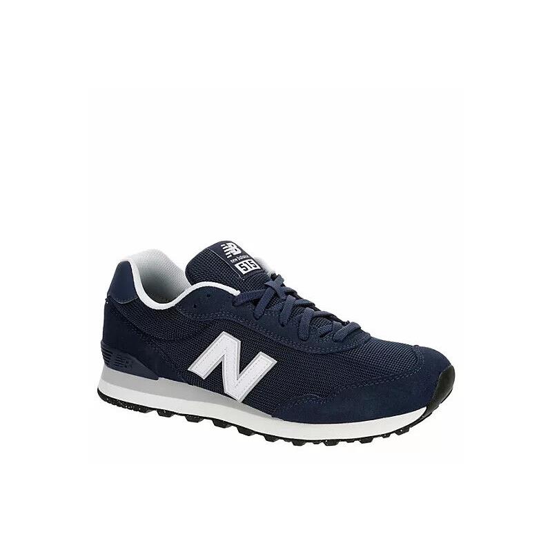 New Balance 515 Men`s Suede Athletic Running Low Top Training Shoes Sneakers Navy/White Logo