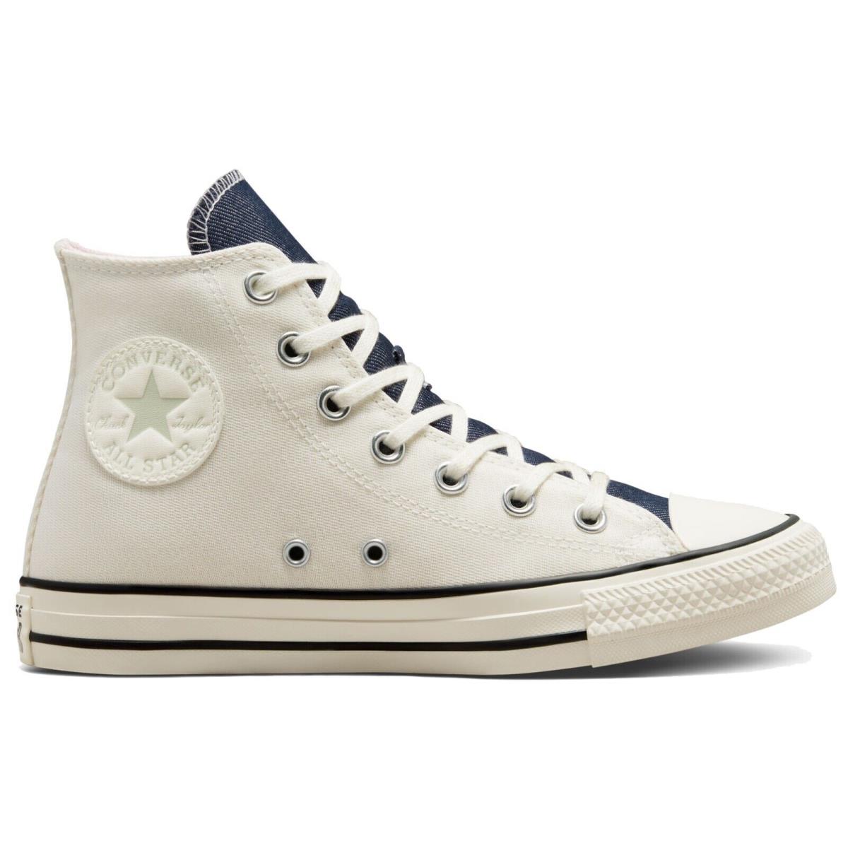 Converse Women`s Chuck Taylor All Star Denim Hi-top Sneakers Shoes Egret/Navy/Summit Sage