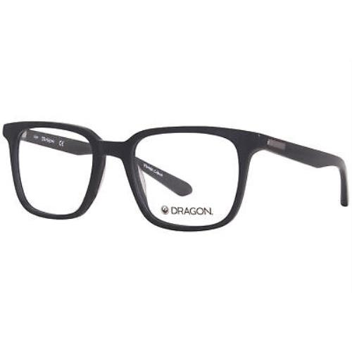 Dragon DR2034 002 Eyeglasses Men`s Matte Black Full Rim Square Shape 53mm