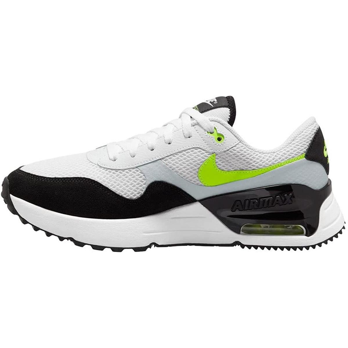 Size 9.5 Nike Air Max Systm White Volt 2022 Mens DM9537 100 White Black Volt - White